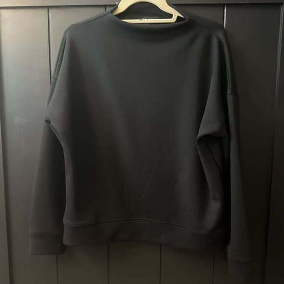 Cynthia Rowley Tops - Cynthia Rowley Black Bonded Pullover Sweatshirt